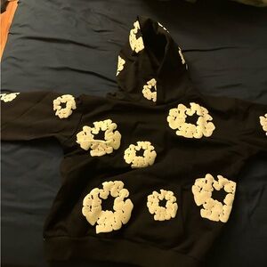 Black and White Denim Tears Hoodie
